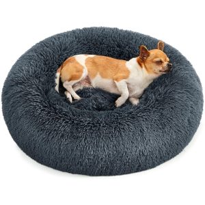 Feandrea plush donut calming dog bed