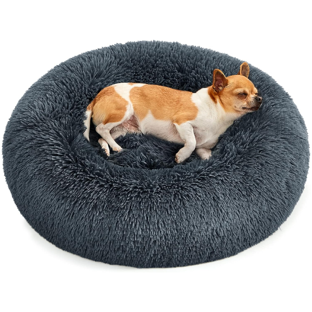 Feandrea plush donut calming dog bed