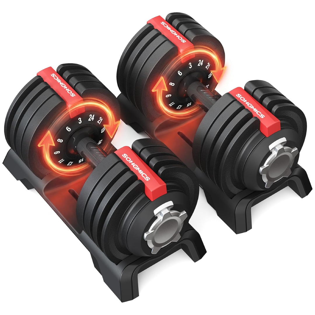 SONGMICS adjustable dumbbells set 24kg