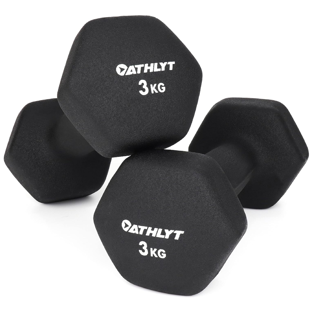 Athlyt neoprene dumbbells 3kg pair