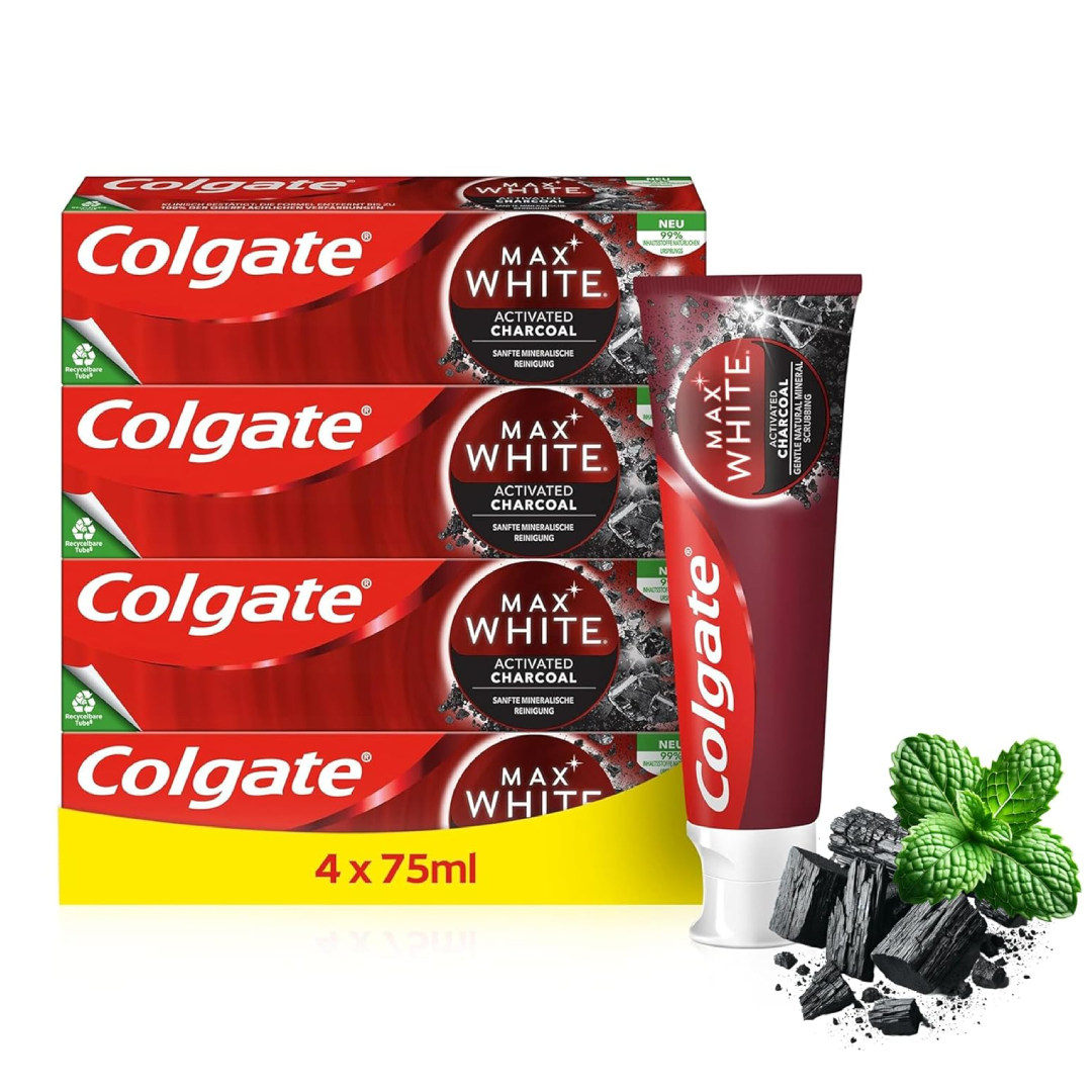 Colgate Max White charcoal toothpaste 4 pack