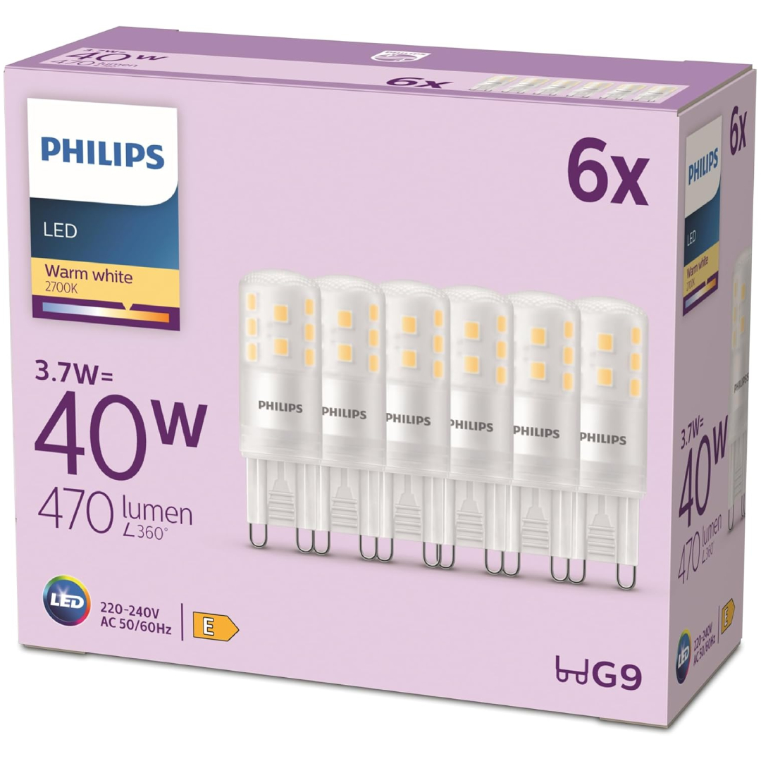 Philips LED G9 Warm White 6-Pack