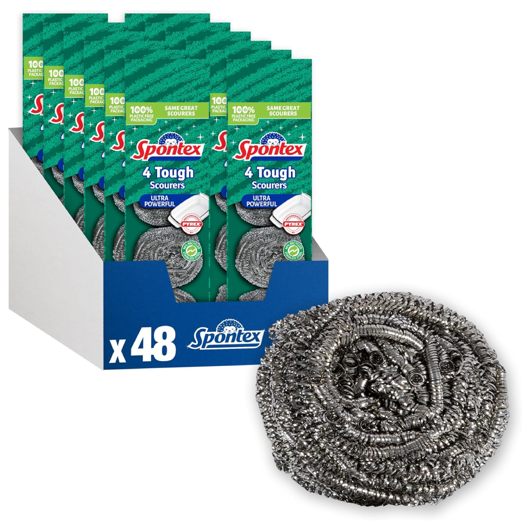 Spontex tough kitchen scourers 48 pack