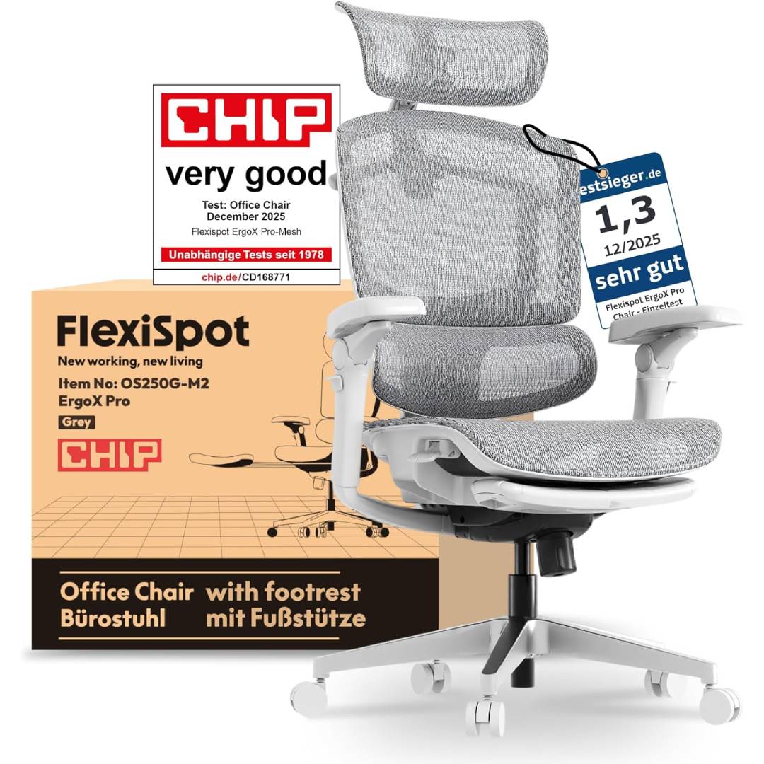 FlexiSpot ErgoX Pro Ergonomic Chair for Office with Footrest