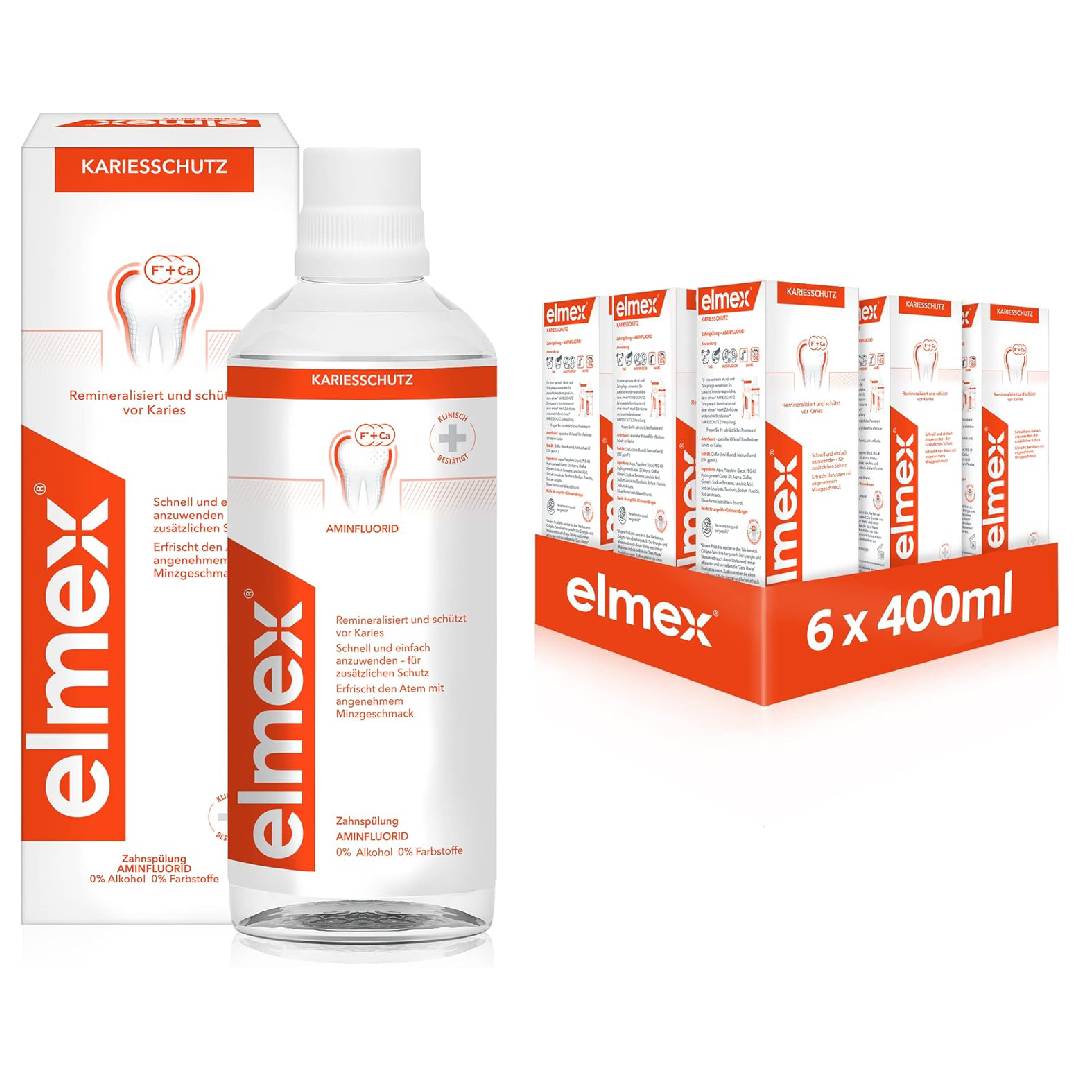 elmex Mouthwash Caries Protection 6 x 400 ml