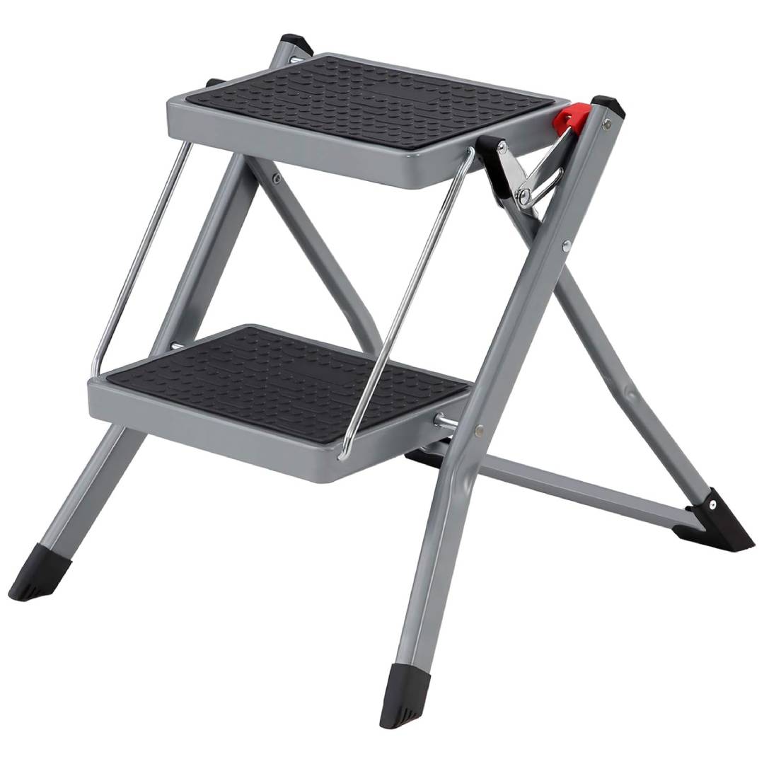 SONGMICS GSL002GY01 2 Step Ladder