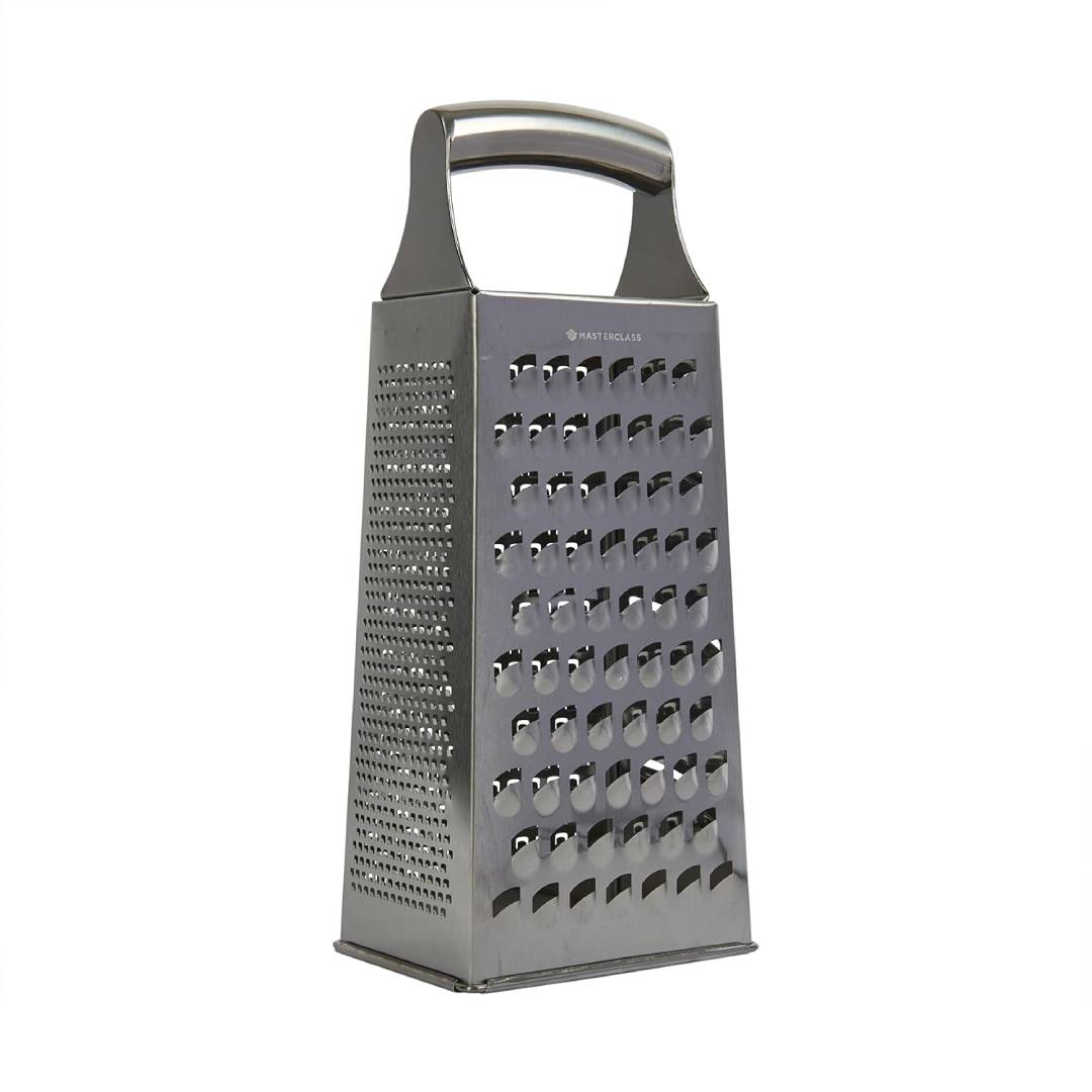MasterClass Acid-Etched Stainless Steel Box Grater with Handle