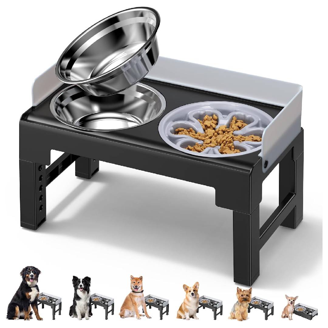 Euqvunn Elevated Dog Bowls with Stand