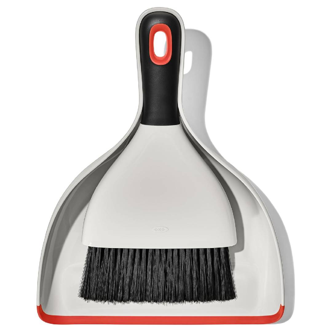 OXO Good Grips Dustpan & Brush Set, Cream