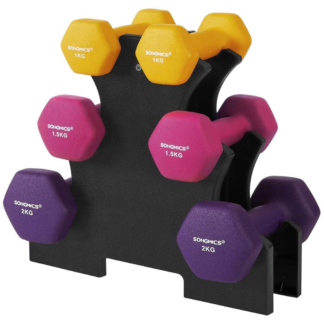 SONGMICS Dumbbell Set with stand