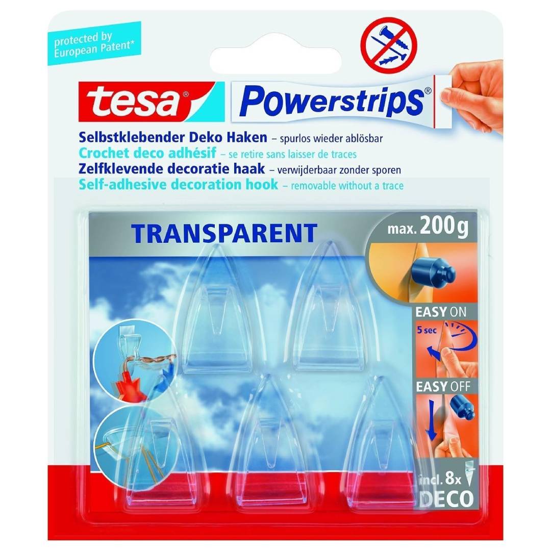 tesa Powerstrips Deco Hooks Small