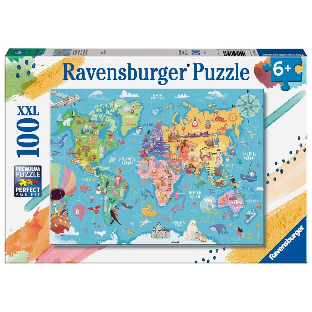 Ravensburger Map of the World 100-Piece Jigsaw Puzzle