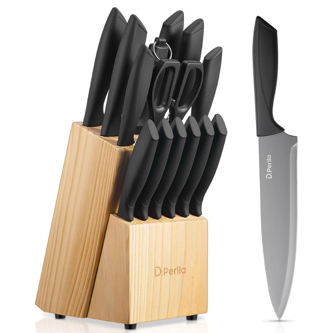 D.Perlla 15-Piece Kitchen Knife Set