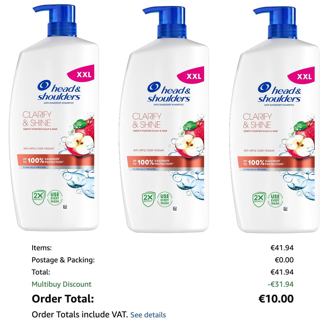 Head and Shoulders 3 pack