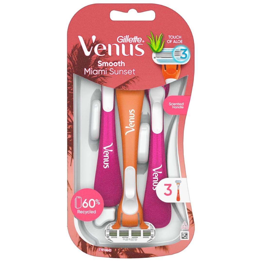 Gillette Venus Miami Sunset Smooth Sensitive Disposable Razors