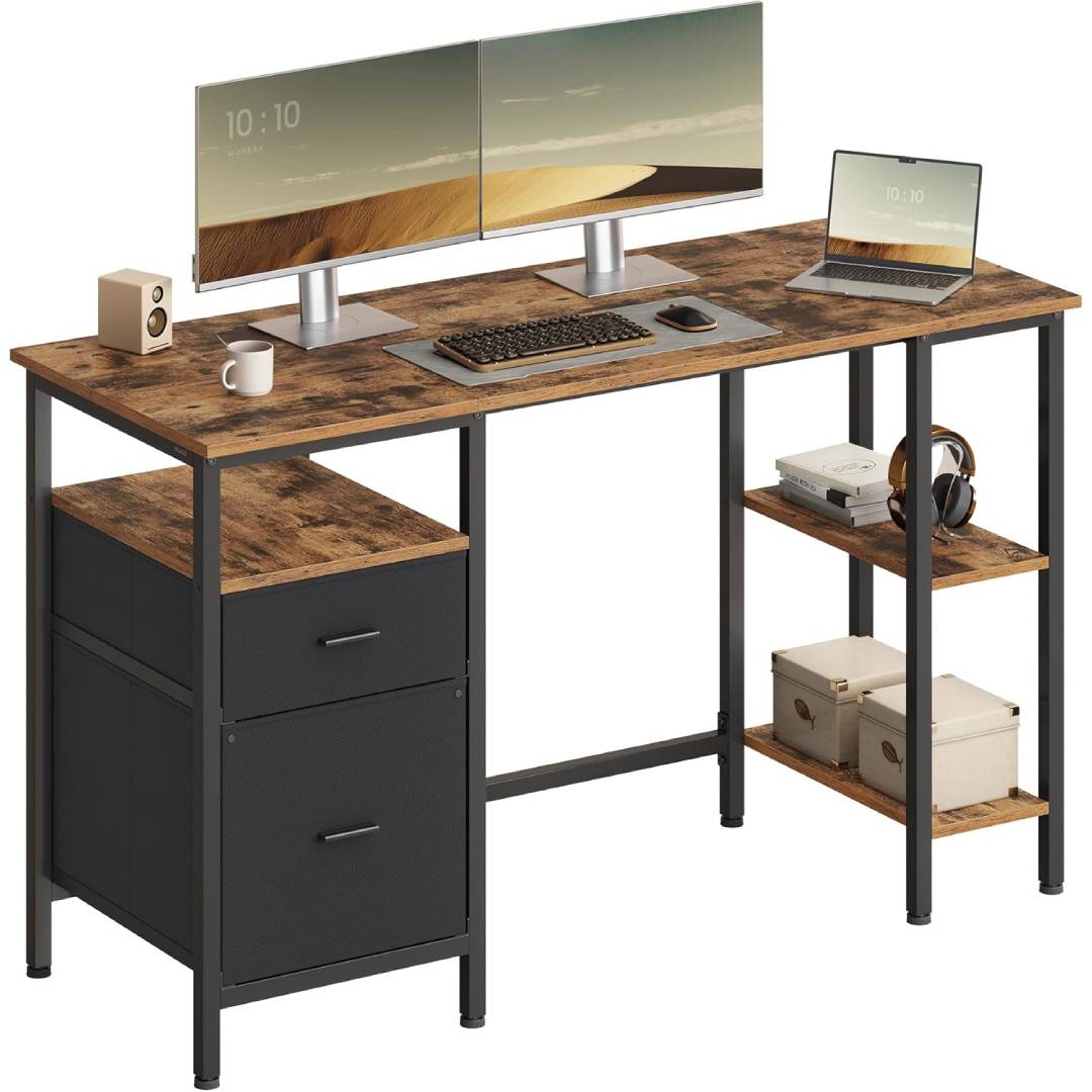 VASAGLE Computer Desk, Work Desk with Storage
