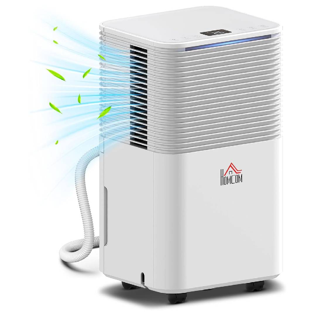 HOMCOM 10L/Day 2000ML Portable Quiet Dehumidifier