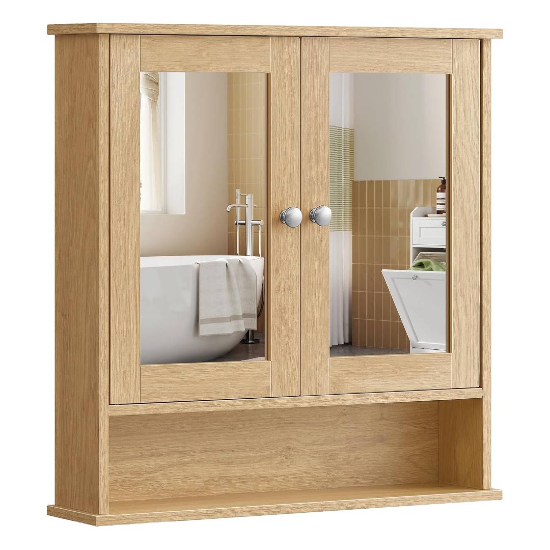 VASAGLE LHC003Y01 Mirror Bathroom Cabinet Wall Cabinet
