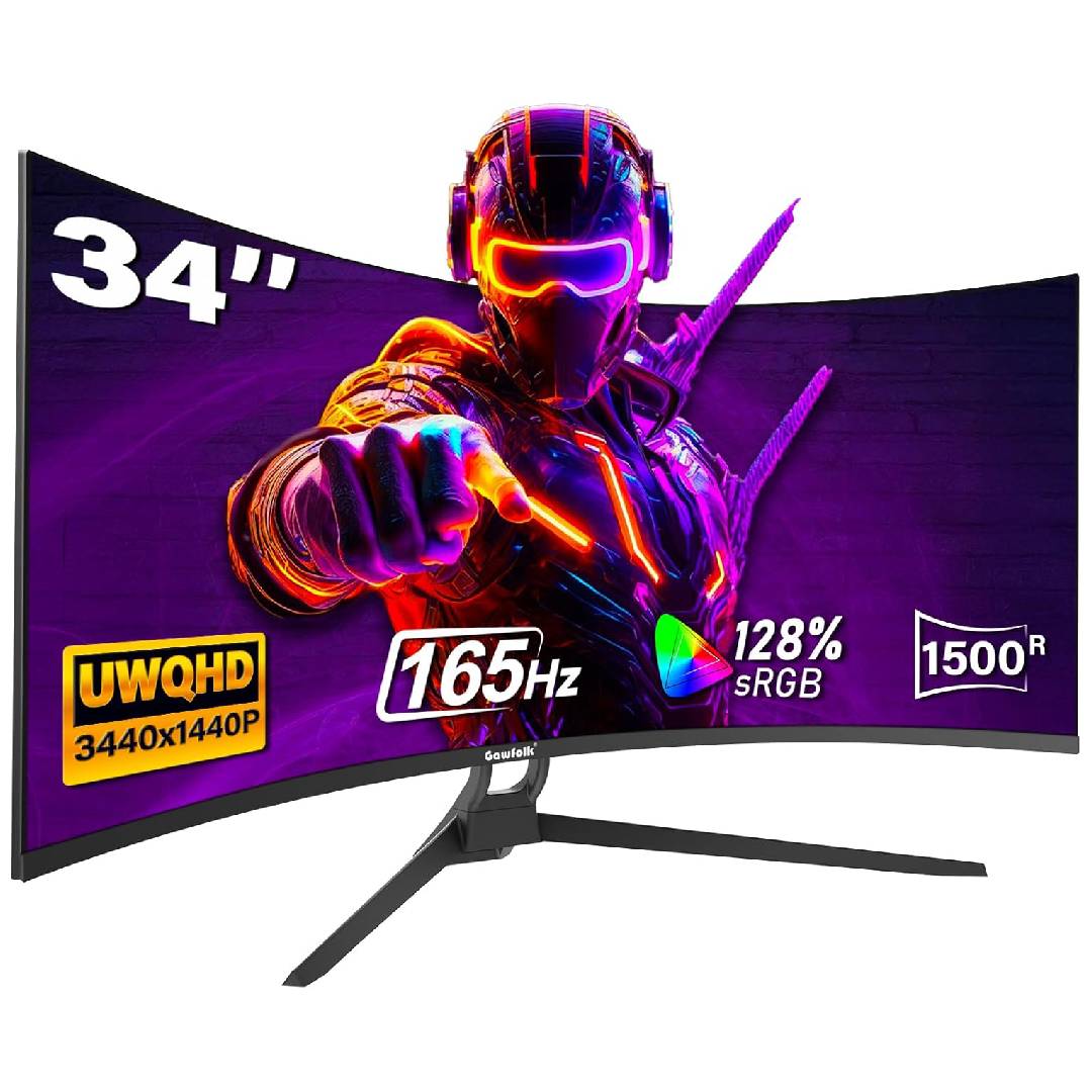 Gawfolk 34 Inch Ultrawide Curved Gaming Monitor