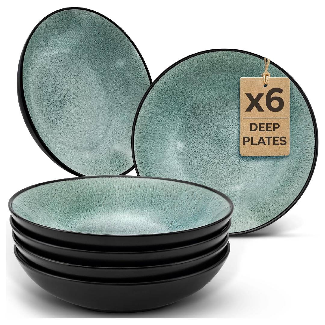 Twinzee 6 Sage Soup Plates
