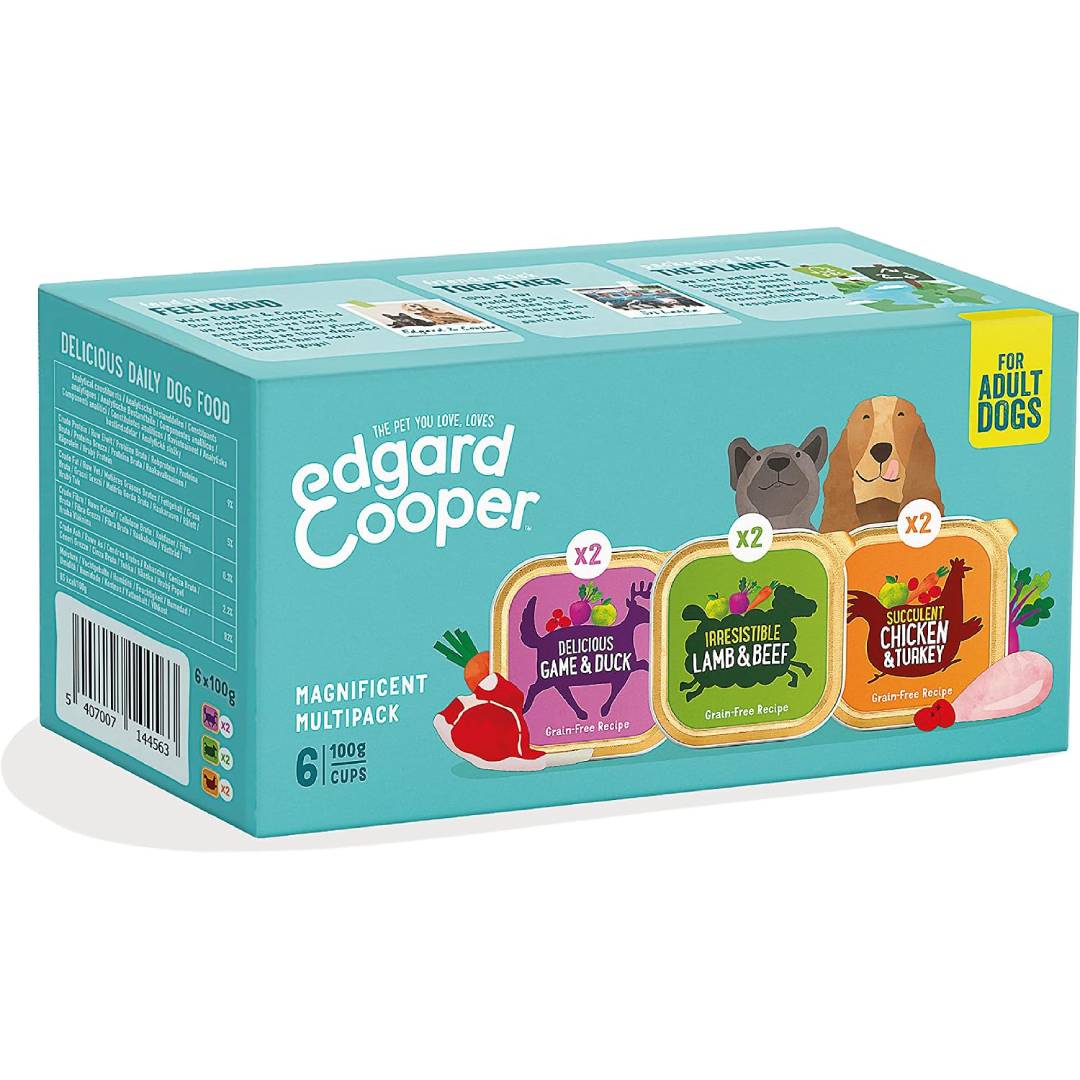 Edgard & Cooper Natural Wet Food for Adult Dogs 6 x 100g 2 x Chicken/Turkey