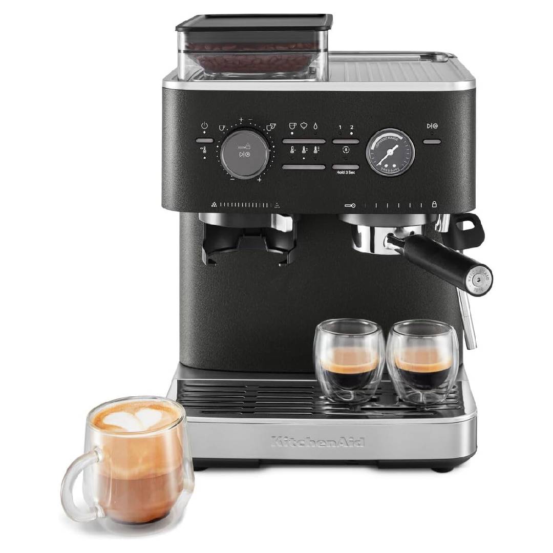 KitchenAid Semi Automatic Espresso Machine with Burr Grinder - Cast Iron Black 5KES6551BBK Brand: KitchenAid
