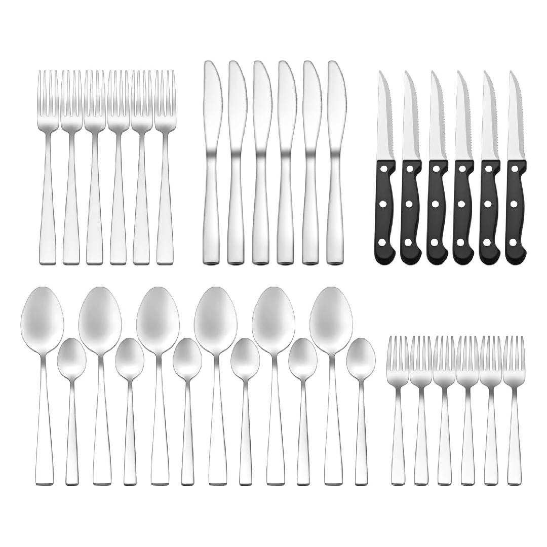 Stainless Steel Cutlery Set 36 Piece for 6 People