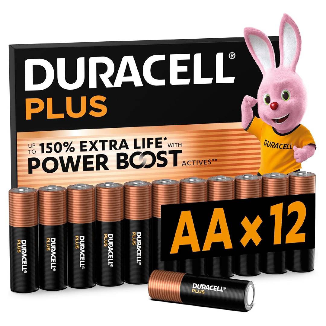 DURACELL Plus AA Alkaline Batteries (12 Pack)