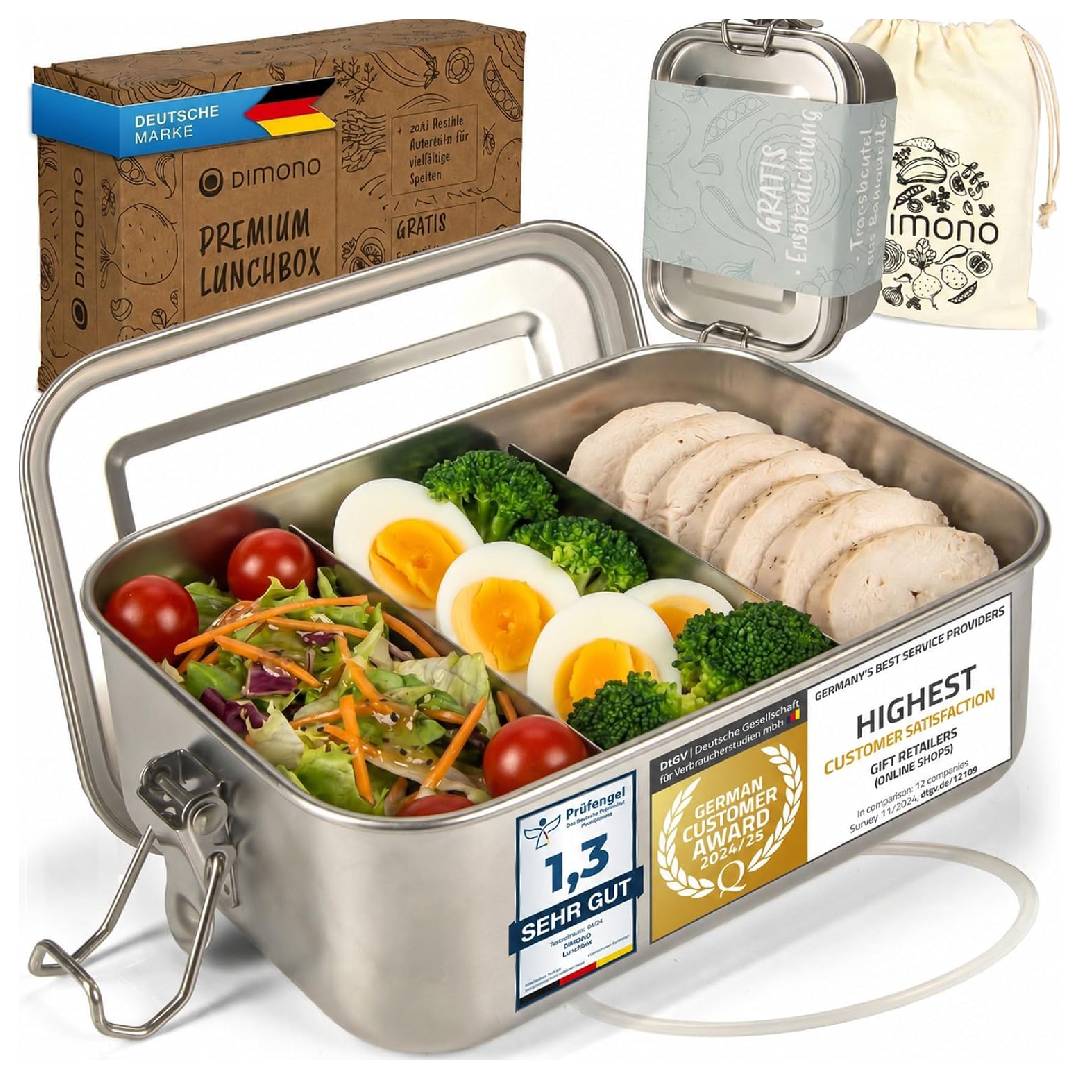 Dimono® Leak-Proof Stainless Steel Lunch Box with Compartments