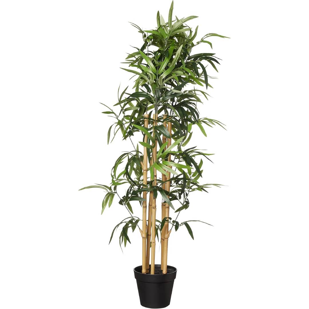 Amazon Basics Artificial Fake Bamboo Plant with Plastic Planter Pot