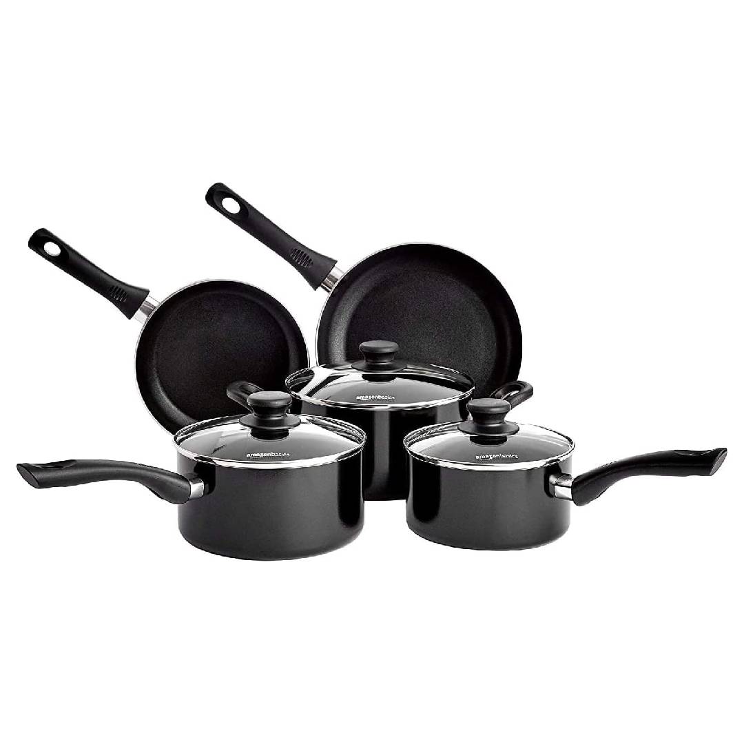 Amazon Basics 5-Piece Non Stick Induction Cookware Set