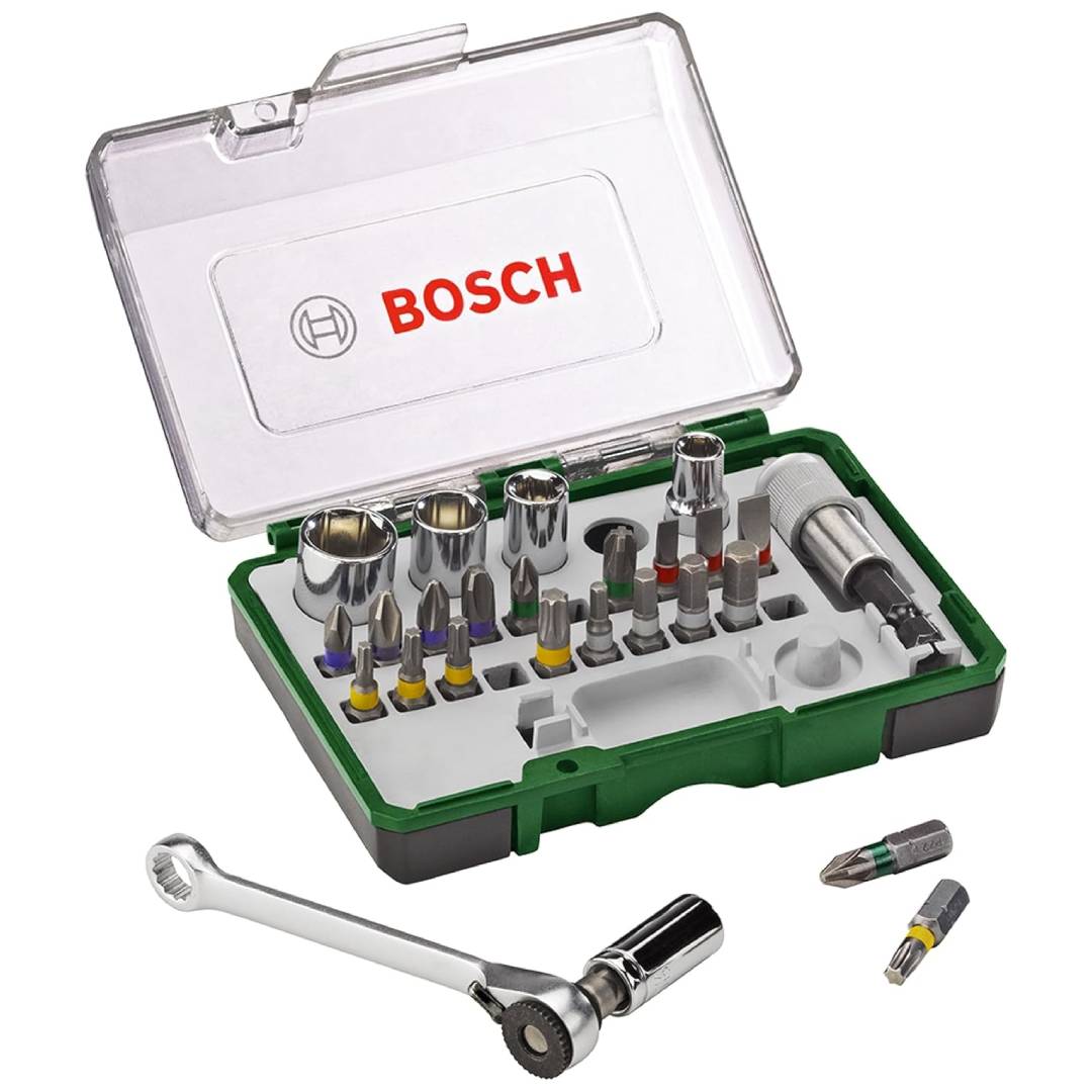 Bosch 27pc Screwdriver Bit and Ratchet Set