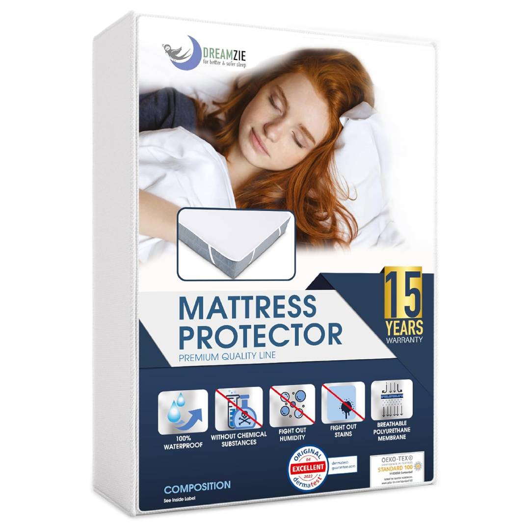 Dreamzie Waterproof Mattress Protector 90 x 190 cm