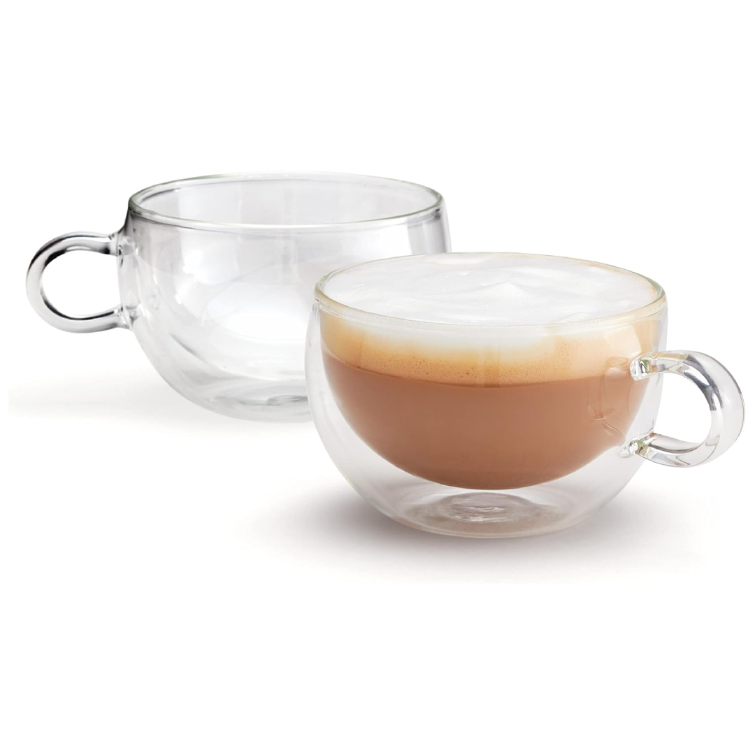 Judge Duo Form Set of 2 Latte Glass Coffee Cups