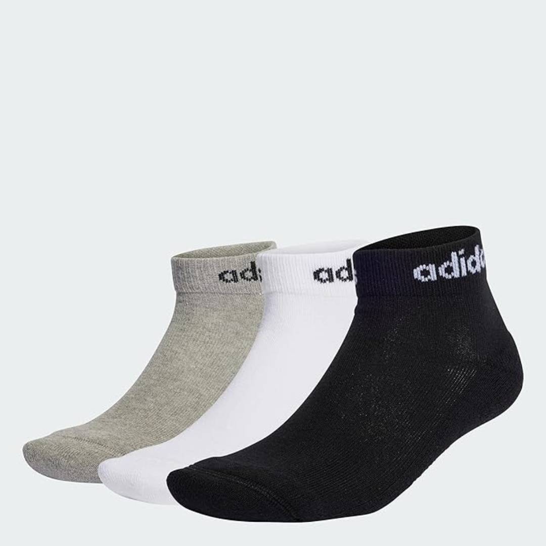 adidas Unisex Linear Cushioned Socks 3 Pack