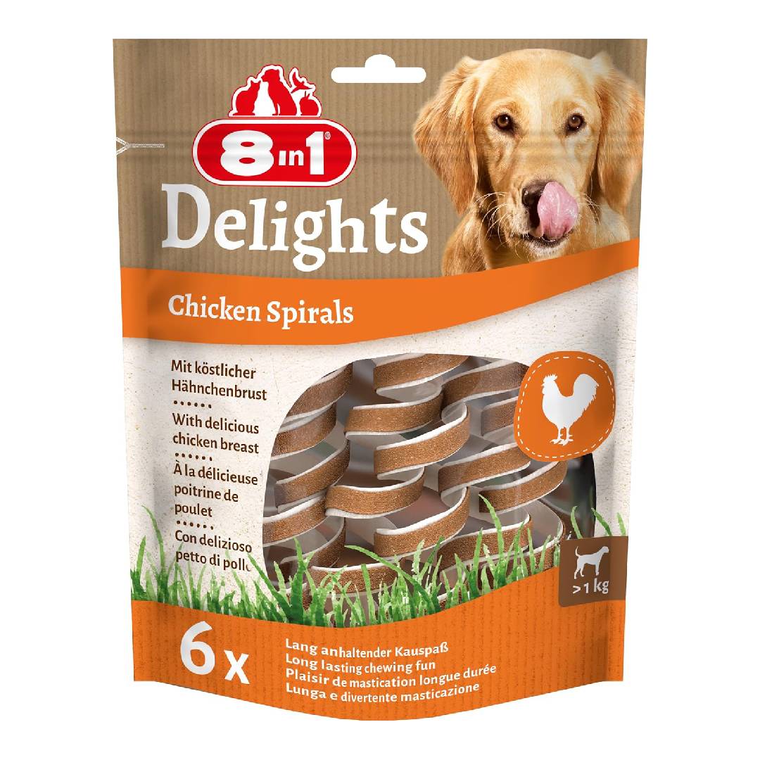 8in1 Delights Chicken Chew Spirals
