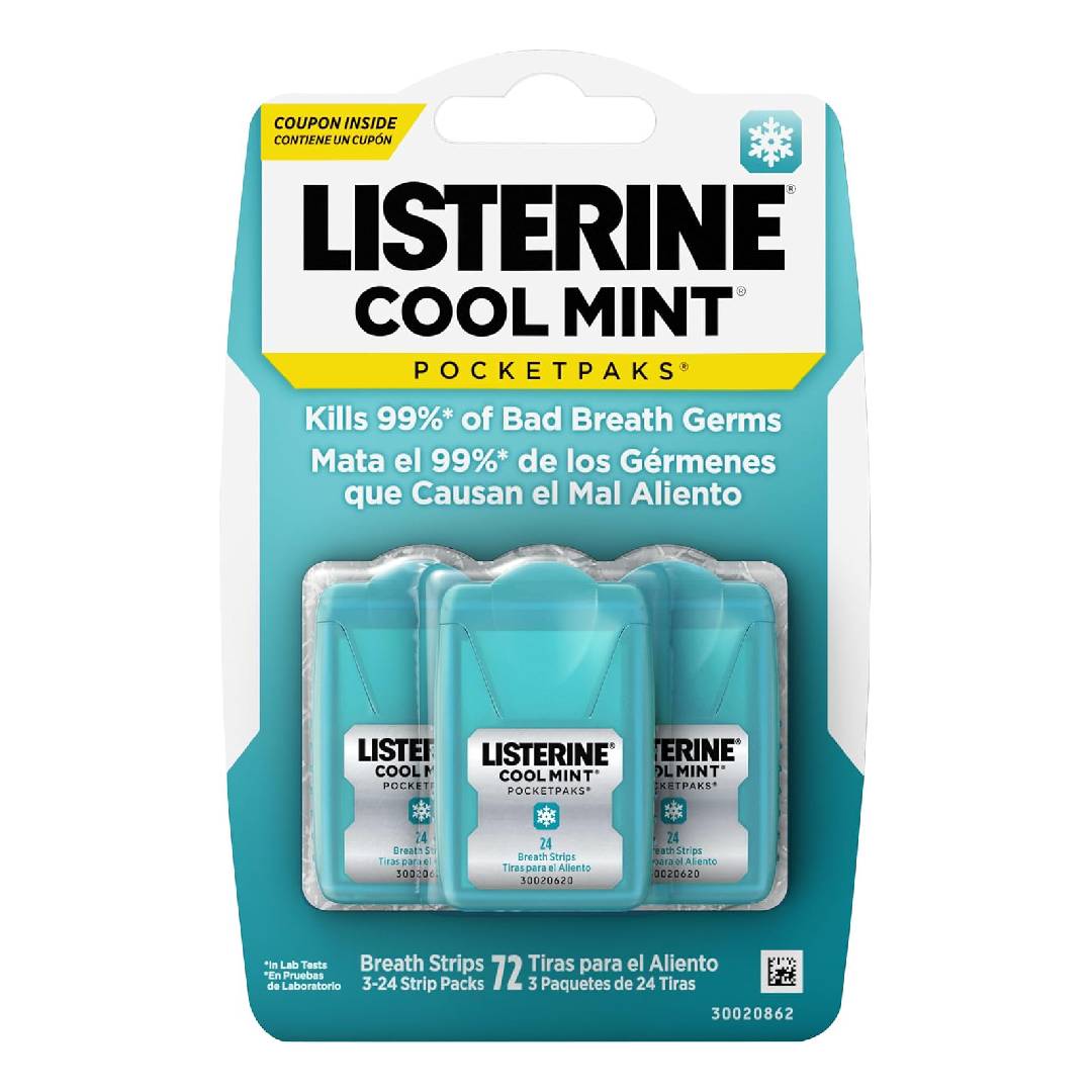 Listerine Pocket Paks Cool Mint 72's