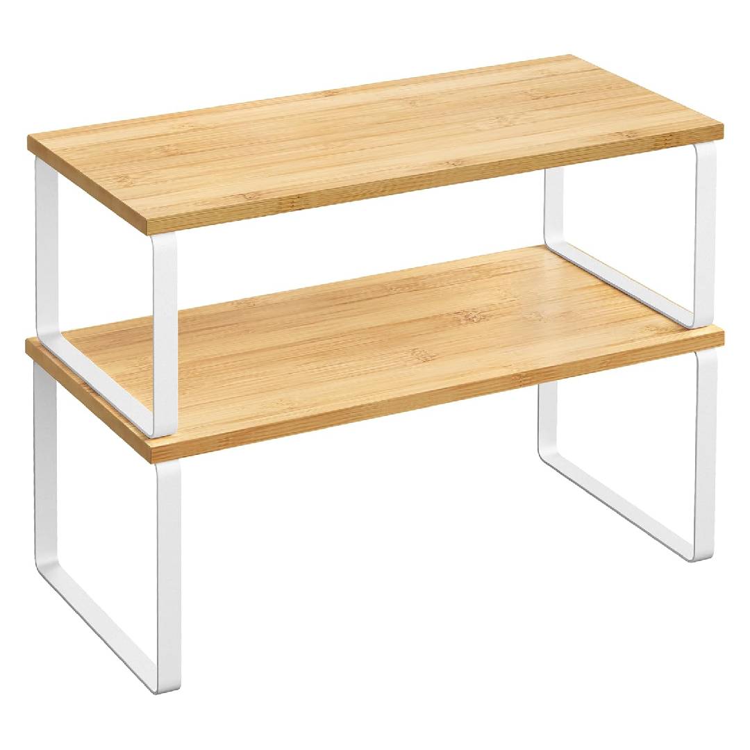 SONGMICS Stackable Kitchen Cupboard Storage - Pack of 2