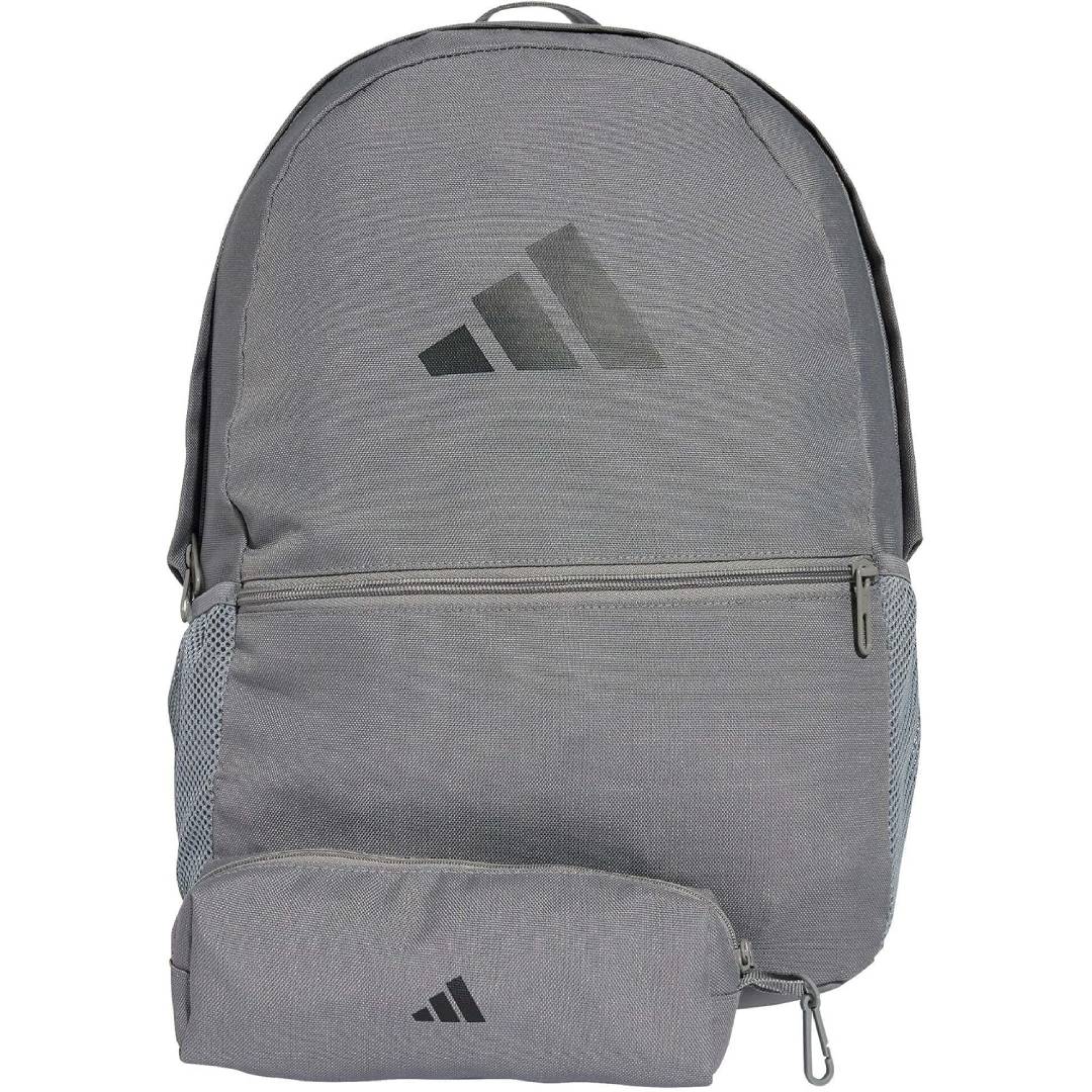 adidas Unisex Pencil Case Backpack, grey three/black, One Size