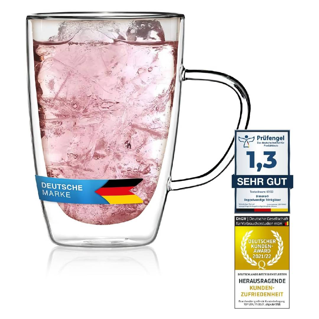 GOODS+GADGETS® Double Wall Glass Mug 300 ml