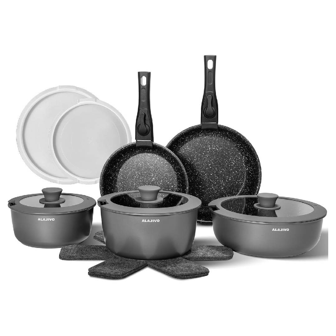 Non Stick Pots and Pans Set 17 Piece