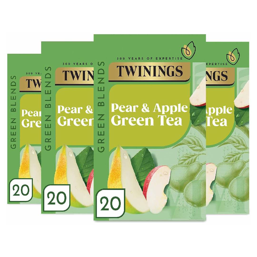 Twinings Apple & Pear Green Tea, 80 Tea Bags (4 x 20)