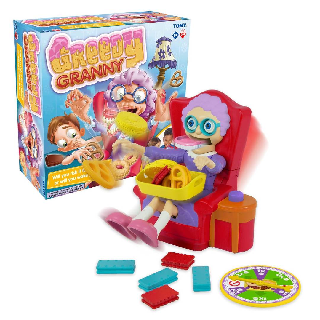 TOWY8 TOMY Greedy Granny Children's Board Game, Family and Preschoo Action Game for Kids 4, 5, 6, 7, 8 Year Old Boys and Girls and Adults