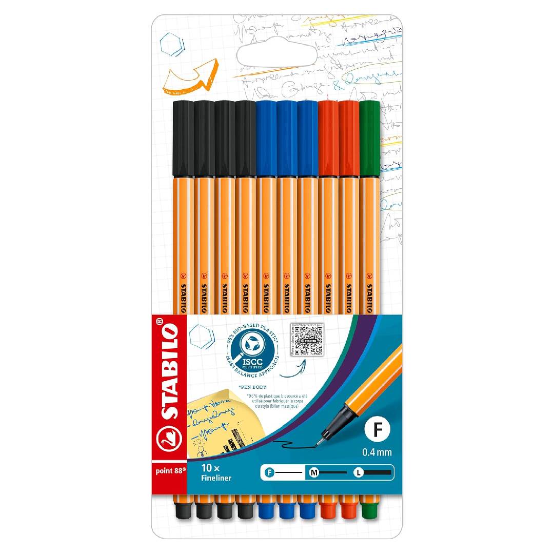 STABILO point 88 - Fineliner - Pack of 10