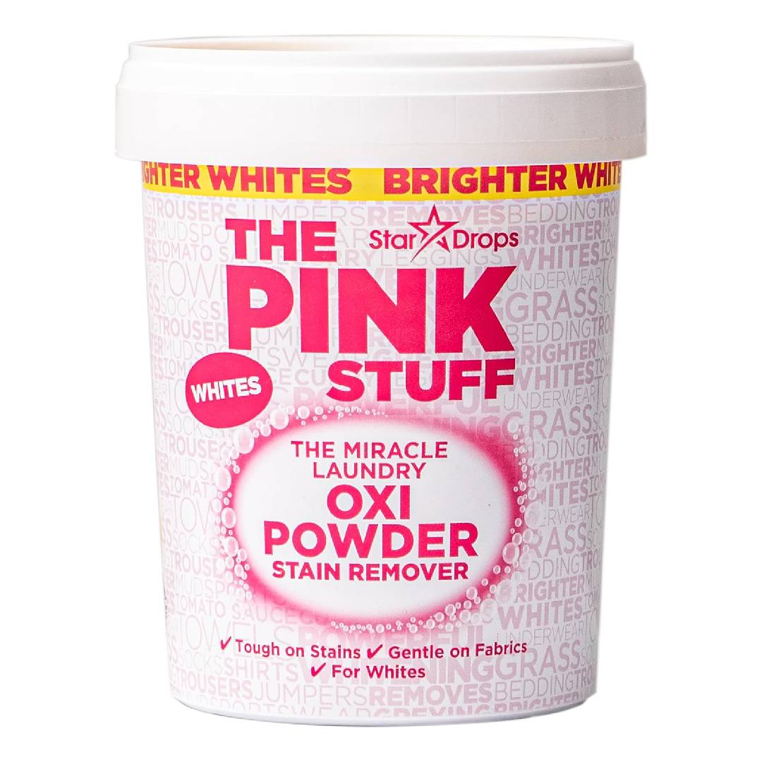 Stardrops The Pink Stuff Miracle Laundry Oxi Powder Stain Remover, White, 1 kg