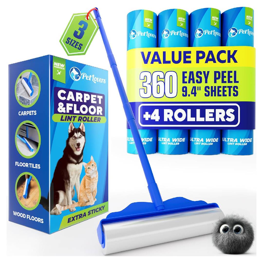 PetLovers Large Lint Roller with 3 Refills