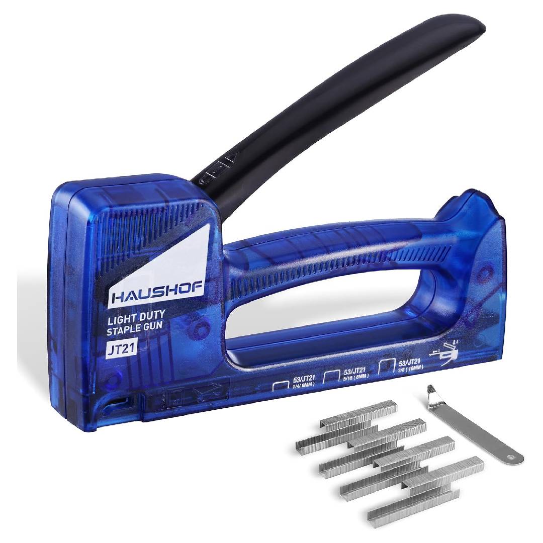 HAUSHOF Manual Stapler and Staple Remover Type 53, Upholstery Stapler Gun