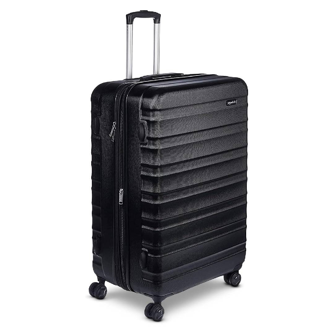 Amazon Basics • Hardside Spinner Suitcase (78 cm, Black)
