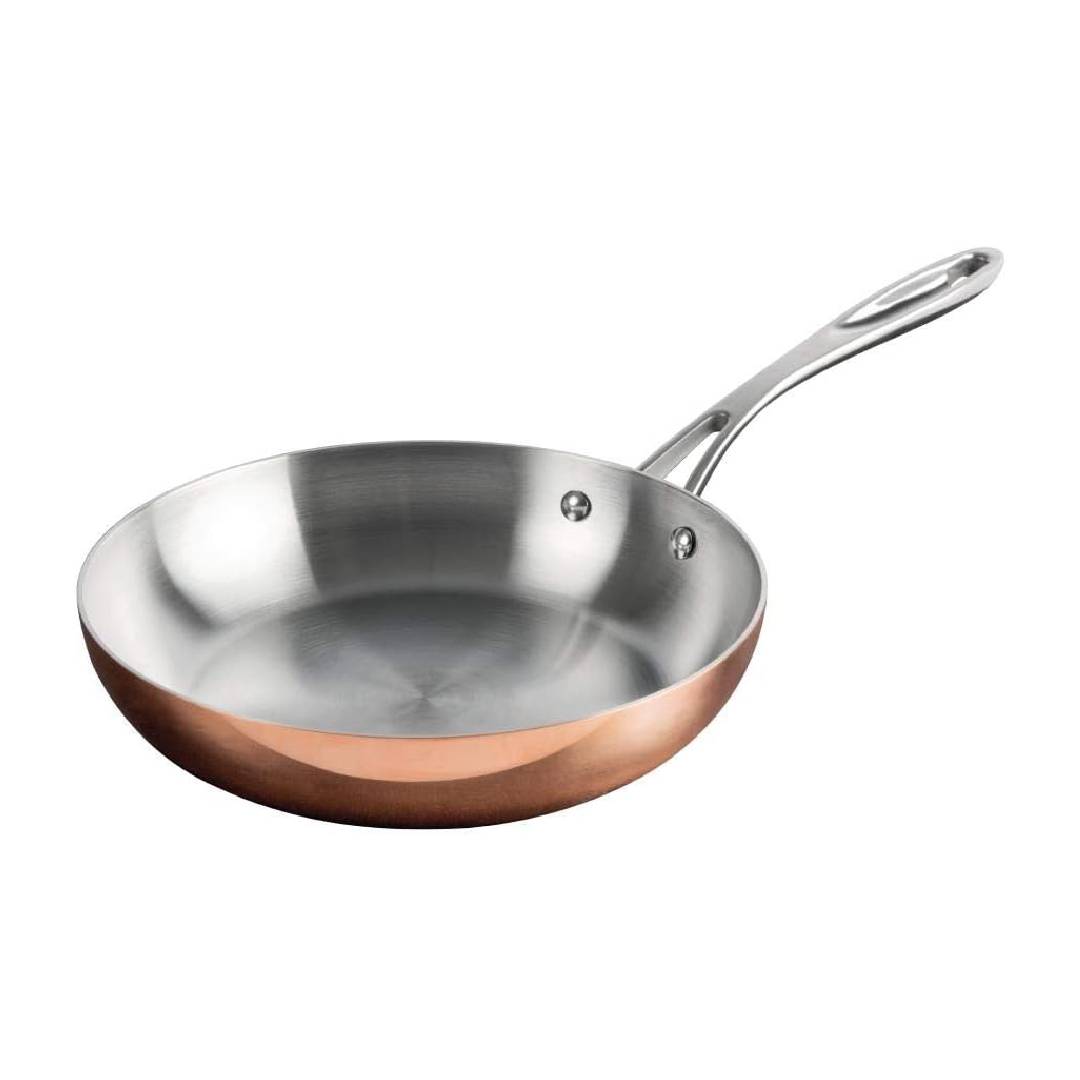 Vogue Induction Tri-Wall Copper Fry Pan - 240mm 9"