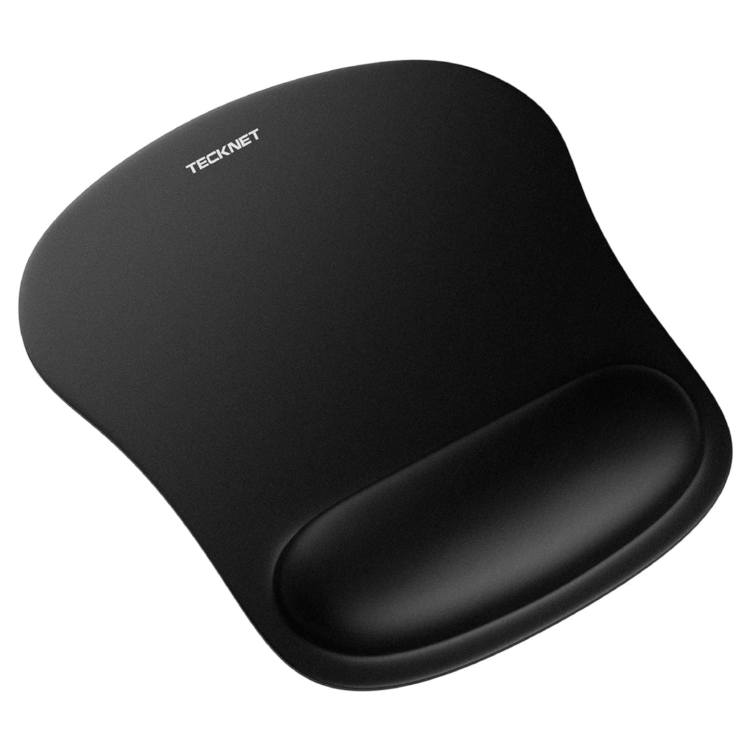 TECKNET Mouse Mat with Gel Cushion Black